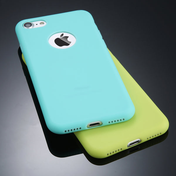 Funda Protectora de Silicona Suave para iPhone - Colores Pastel Compatible con iPhone 7 Plus, X, 6S y Más