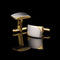 Gemelos Bicolor Oro Cepillado para Hombre