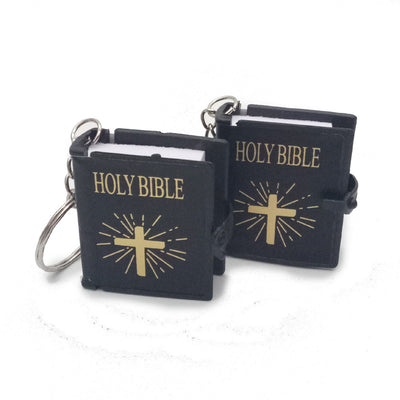 Mini Biblia Inglesa Llavero de Papel Real - Joyería Cristiana Portátil - Image 9