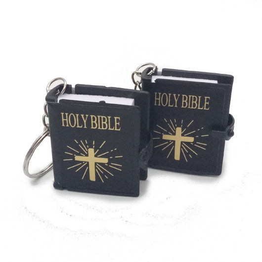 Mini Biblia Inglesa Llavero de Papel Real - Joyería Cristiana Portátil - Image 9