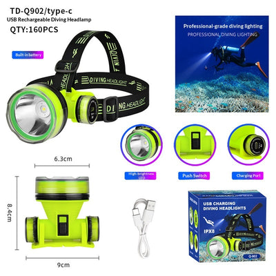 Linterna Frontal de Buceo LED de Alta Potencia con Enfoque Fijo y Batería de Larga Duración - Image 7