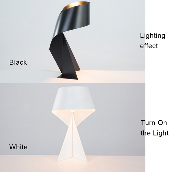 Lámpara Origami Blanco y Negro - Diseño Minimalista de Estudio