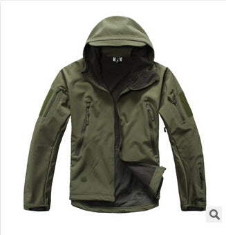 Chaqueta Impermeable Camuflaje Shark Skin con Capucha y Forro Polar - Image 3