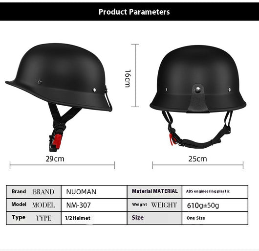 Casco Motociclista Medio Unisex Negro Mate - Image 7