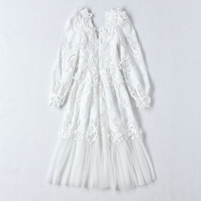 Vestido Hueco Bordado Cintura Esbelta para Mujer - Image 19