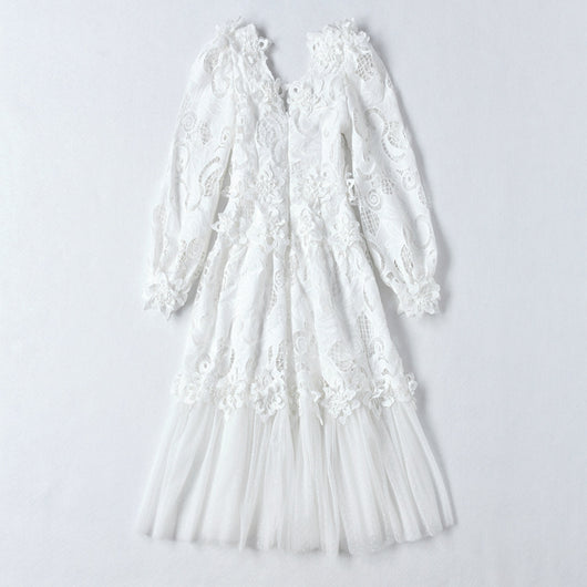 Vestido Hueco Bordado Cintura Esbelta para Mujer - Image 19