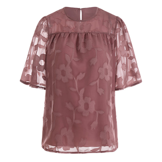 Blusa de Cuello Redondo Color Sólido Primavera Verano - Image 12