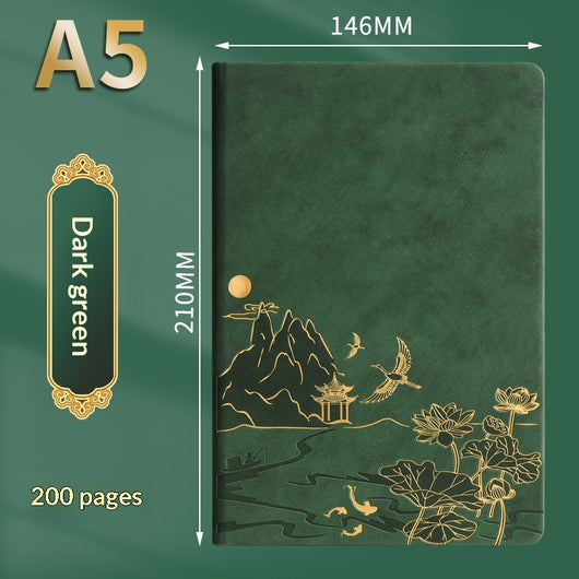 Set de Cuaderno A5 Estilo Chino Vintage para Negocios y Oficina en Caja de Regalo - Image 10