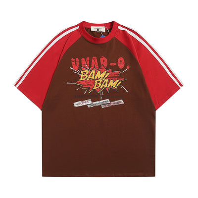 Playera Raglan Hombre Contraste de Colores Patchwork - Image 12
