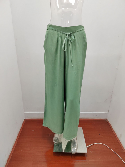 Pantalones Anchos de Talle Alto con Cintura Elástica Ajustable - Image 9