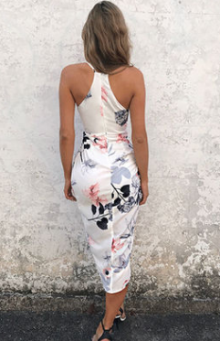 Vestido Slip Ajustado con Estampado - Image 3