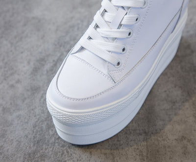 Zapatos de Mujer con Suela Gruesa Elevada y Cordones - Cuero Premium - Image 15