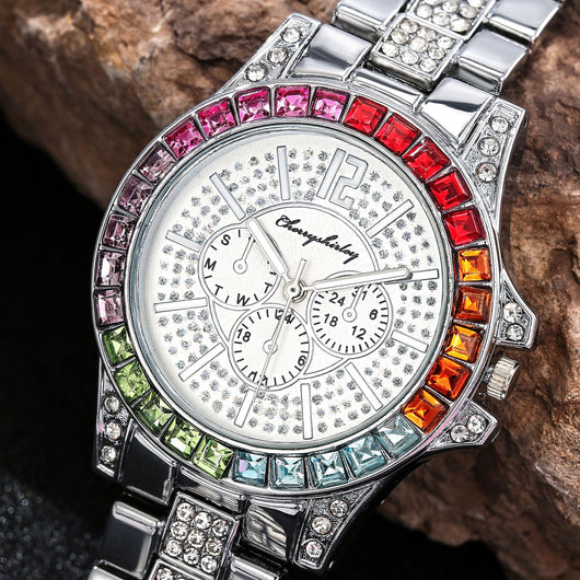 Reloj de Pulsera Acero Diamante Gypsophila para Mujer con Cristales de Rhinestone - Image 8