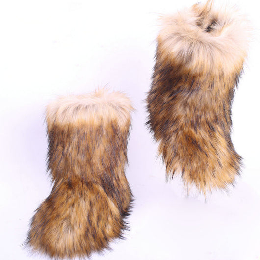 Botas de Nieve para Mujer con Pelaje de Zorro Imitado y Forro de Lana - Image 20