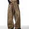 Jeans Leopardo Retro Pierna Ancha Cintura Alta Slim