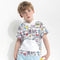 Playera Infantil Manga Corta con Capucha y Estampado Animado