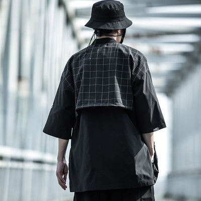 Camisa Retro Suelta con Costuras Reforzadas y Manga Tres Cuartos para Hombre - Image 3