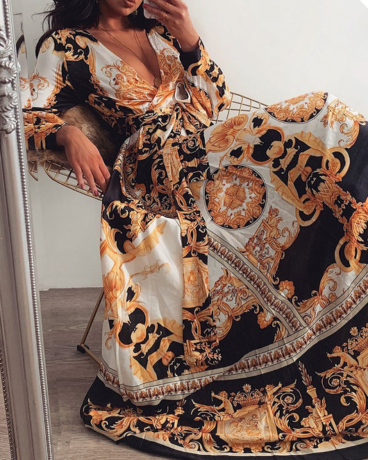 Vestido Estampado de Manga Larga - Image 2