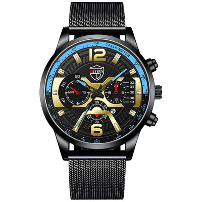Reloj de Acero Inoxidable con Calendario para Hombre - Cuarzo Resistente - Image 3