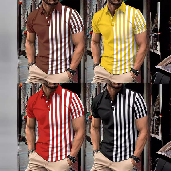 Polo Ejecutivo con Estampado a Rayas para Hombre
