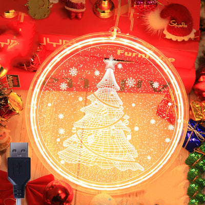 Lámpara Colgante 3D LED Navideña para Decoración del Hogar - Image 21