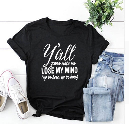 Camiseta Estampada LOSE MY MIND con Letras Audaces - Image 8