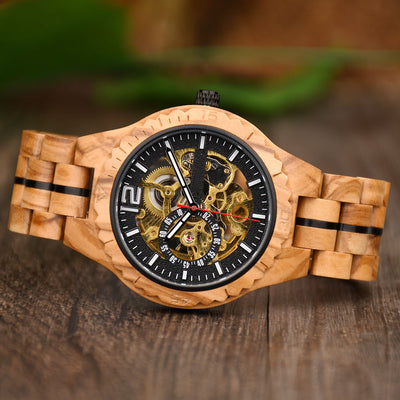 Reloj Mecánico Automático de Madera - Image 7