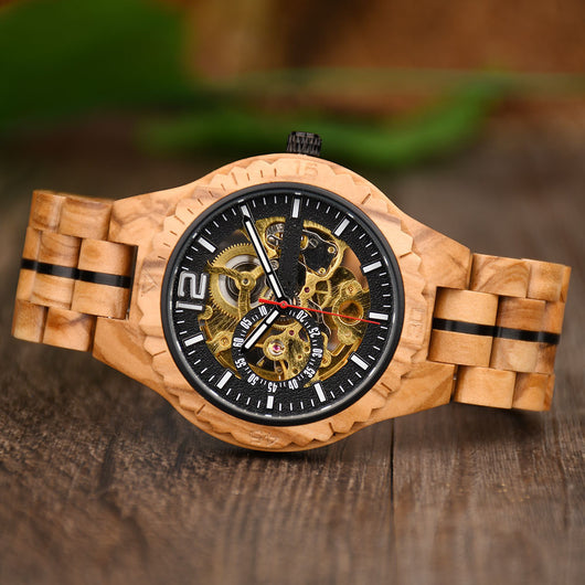 Reloj Mecánico Automático de Madera - Image 7