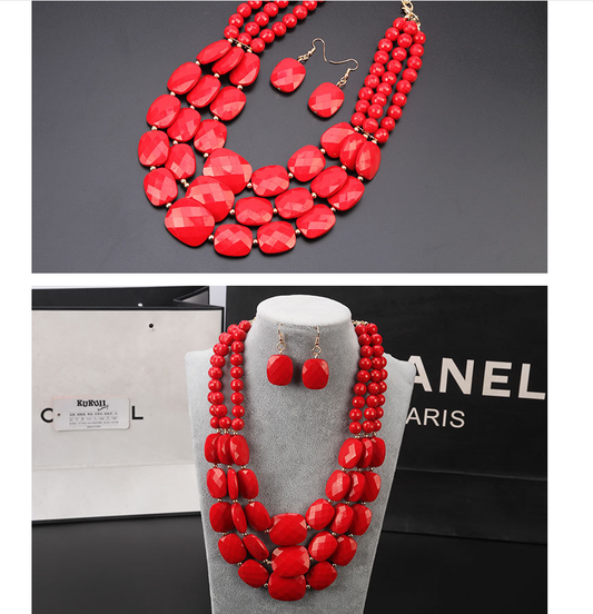 Conjunto de Joyas con Cuentas Africanas