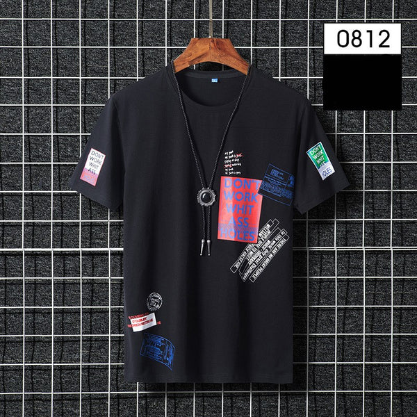 Camiseta de Algodón Cuello Redondo para Hombre - Talla Grande
