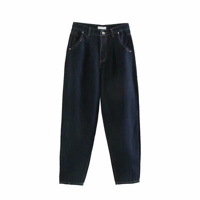 Jeans Sueltos Plisados Estilo Europeo y Americano - Image 7