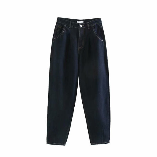 Jeans Sueltos Plisados Estilo Europeo y Americano - Image 7