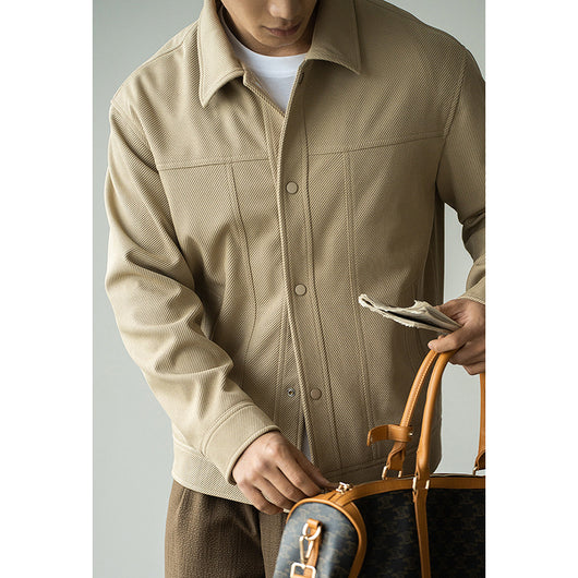 Chaqueta de Trabajo Profesional con Cuello Texturizado en Twill para Hombre - Image 6