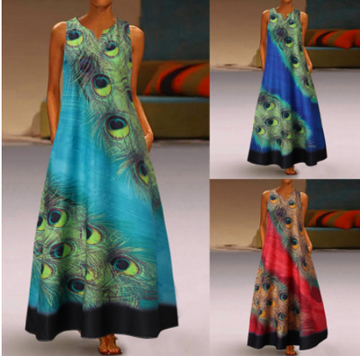 Vestido de Playa Retro sin Mangas para Ocasiones Especiales - Image 2