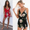 Jumpsuit Escotado con Estampado y Tirantes Ajustables