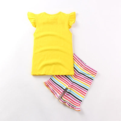 Traje Infantil de Manga Corta con Bordados para Niñas - Image 3