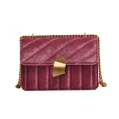 Bolso Bandolera Terciopelo Dorado con Cierre de Seguridad - Image 14