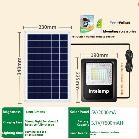 Lámpara Solar LED Impermeable para Patio y Jardín - Image 8