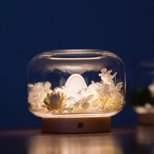 Lámpara Aromática de Cristal Four Seasons - Luz Nocturna Decorativa de Montaña
