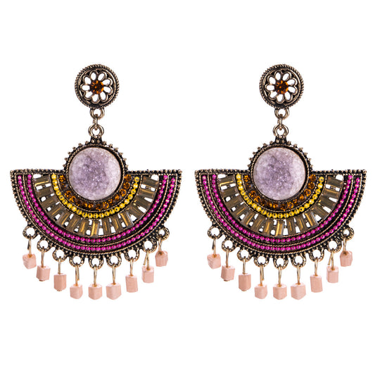 Aretes Bohemios Elegantes con Borlas y Cuentas - Image 9