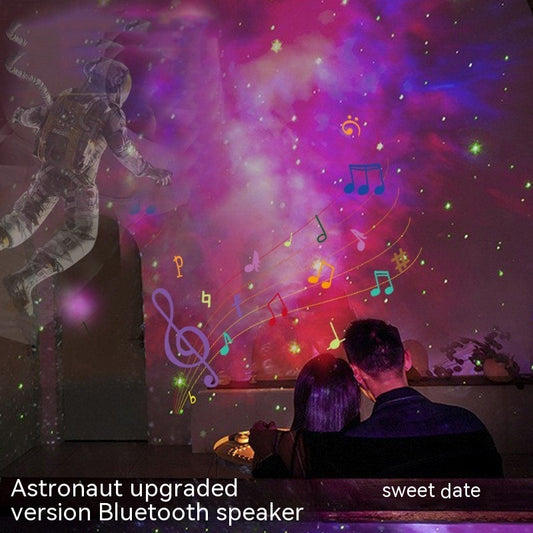 Lámpara Proyectora Astronauta con Luz Giratoria, Música y Cielo Estrellado - Image 2