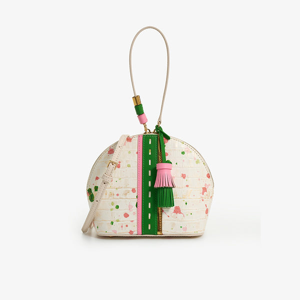 Bolso de Cuero Genuino para Mujer con Borlas Personalizables