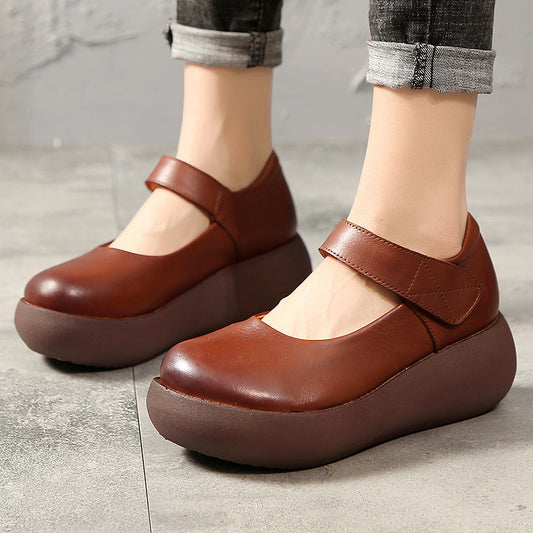 Zapatos Elevadores de Cuero Genuino Primera Capa