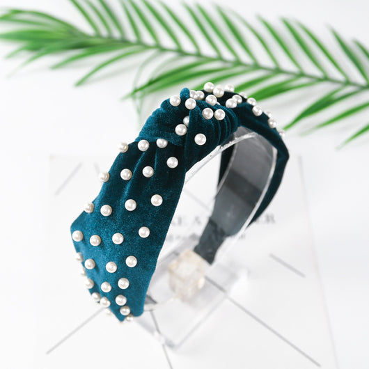 Diadema de Terciopelo Perla con Nudo Decorativo - Image 26
