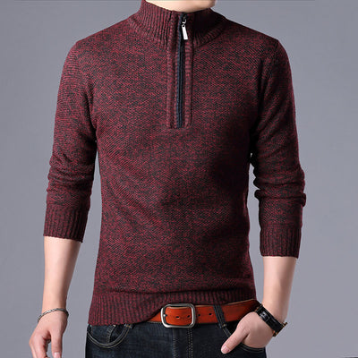Cardigan de Cuello Alto para Hombre - Suéter Elegante de Manga Larga - Image 27