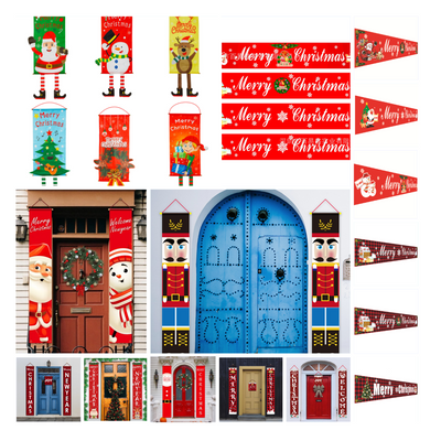 Decoraciones Navideñas: Cortinas, Banderas y Adornos Colgantes