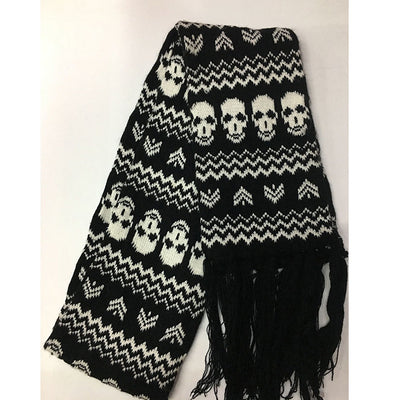 Bufanda Térmica Tejida Gruesa con Diseño Calavera - Image 7