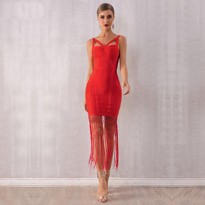 Vestido Bandage con Flecos - Image 6