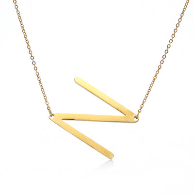 Collar Inicial Acero Inoxidable Chapado en Oro Rosa - Image 16