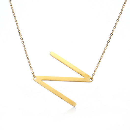 Collar Inicial Acero Inoxidable Chapado en Oro Rosa - Image 16